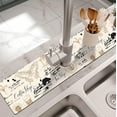thumbnail image 4 of Kitchen Sink Splash Guard Faucet Mat -1 PC Super Absorbent Fast Drying Mat Sink Gadgets-Splash Guard Behind Faucet Drip Catcher for Kitchen, Bathroom,Sink Mat, Dish Drying Mat, Bathroom(23.5" X 5.5" ), 4 of 5