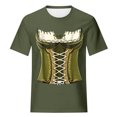 thumbnail image 4 of Pompotops Blouse Décontractée Mode Femme Imprimé Oktoberfest Col Rond T-Shirt Blouse Imprimée Tee Liquidation, 4 of 5