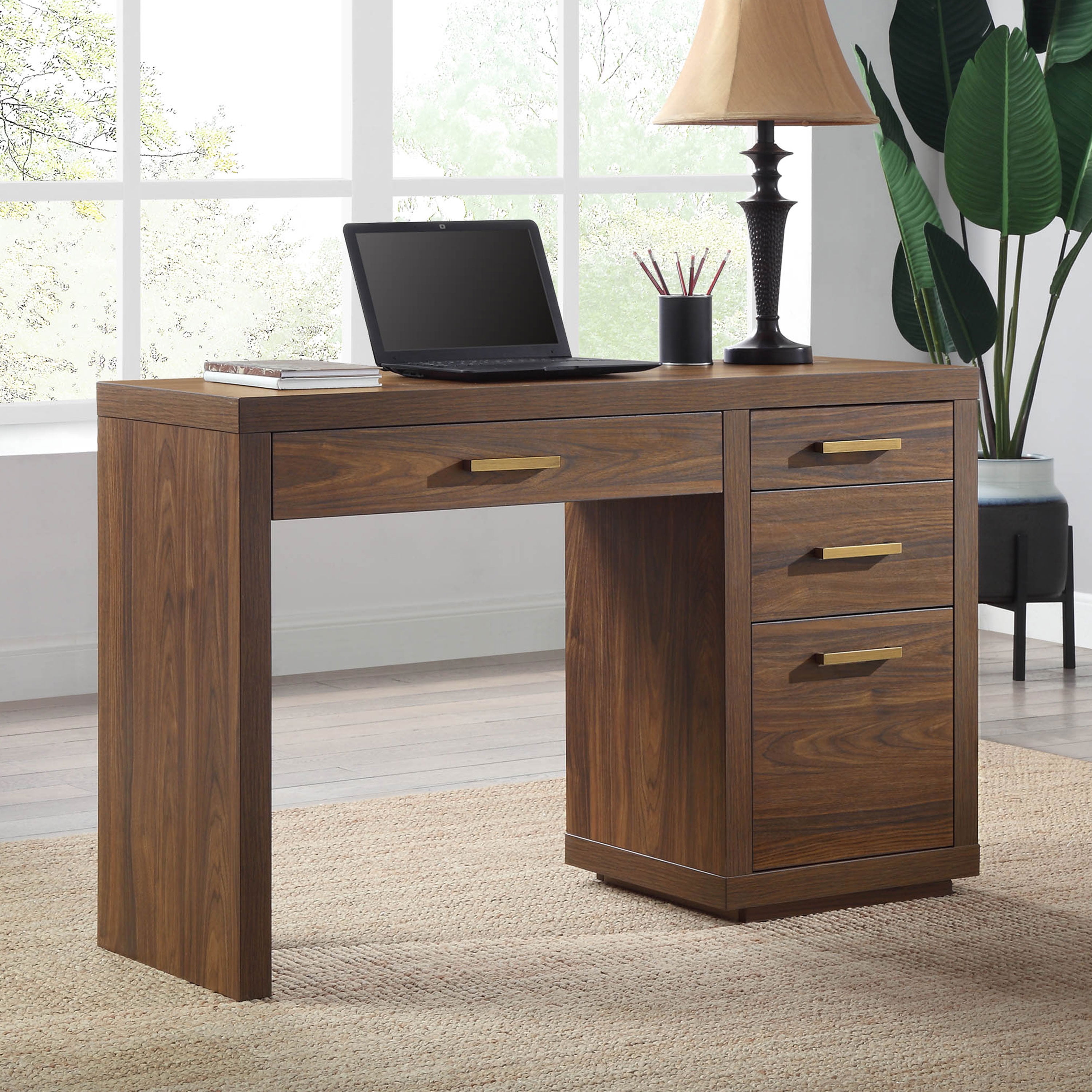 Better Homes Gardens Steele Writing Desk Walnut Finish