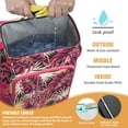 thumbnail image 2 of Tropical Palm Leaf Backpack Cooler, Leakproof Insulated Cooler Bag with Hawaiian Floral Design for Outdoor Use, 2 of 6