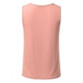 thumbnail image 4 of Doublju Women's Modest Sleeveless Full Shoulder High Neck Layering Shell PEACH XL, 4 of 5