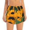 thumbnail image 4 of Lsque Sunflowers 7 Printed Women's Running Shorts with Liner Pockets,Elastic Quick Dry Workout Athletic Gym Yoga Shorts,Womens High Waist Shorts-Medium, 4 of 9