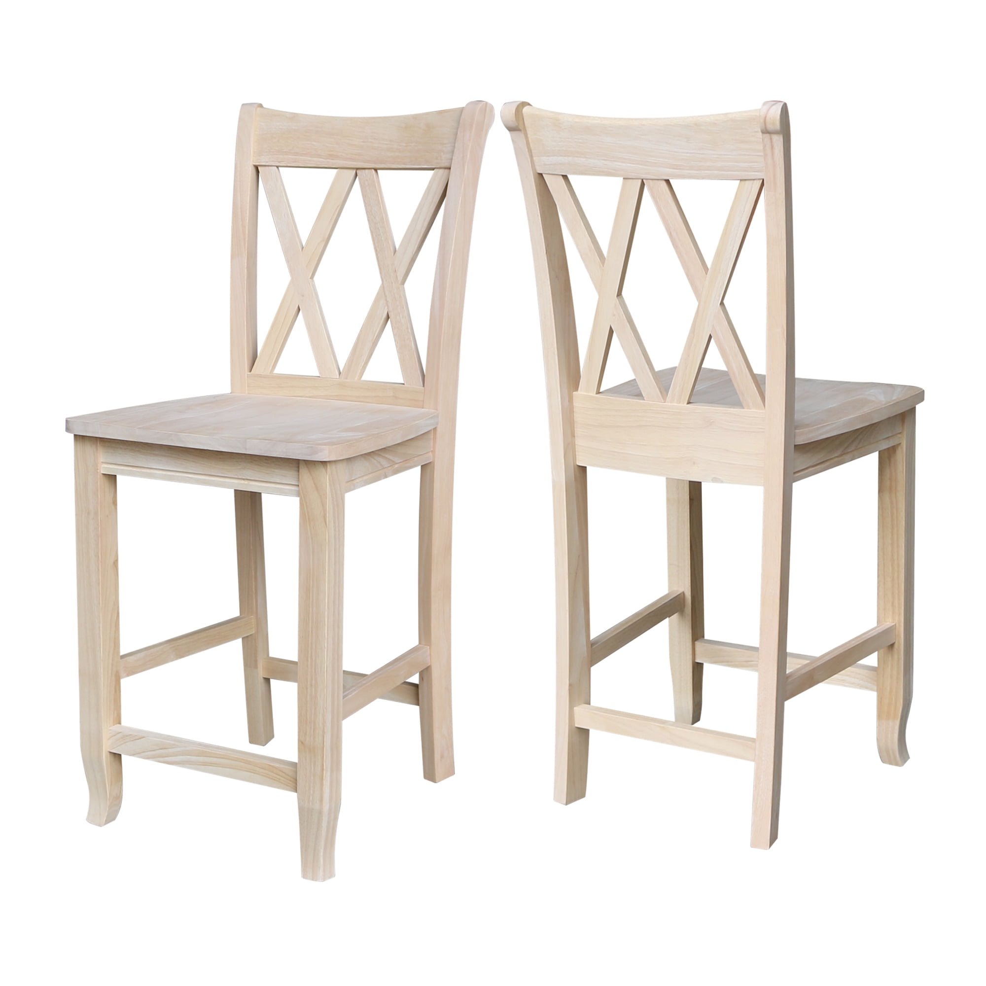 double x back bar stool