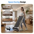 thumbnail image 3 of YPOO Walking Pad Treadmill with Incline, Under Desk Foldable Running Machine for Home Office, 300 lb Capacity, Remote Control, Silver, 3 of 8