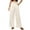 White, variant on AherBiu Business Casual Pants for Women Smocked High Waisted Straight Wide Leg Work Trousers with Pockets