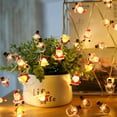 thumbnail image 4 of [Brand Promotion!]Copper Wire Snowman Santa Claus String Lights Decorative Lights Christmas String Lights for Wedding Party Christmas Tree for Indoor Outdoor Battery Operated, 4 of 6