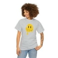 thumbnail image 3 of Dripping funny smiley emoji graphic t shirt Unisex Heavy Cotton Tee, 3 of 8