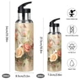 thumbnail image 2 of 1000ML Transparent Sports Water Bottle with Handle & Straw Portable Water Bottle for Outdoor Camping Gym Beautiful Floral Bouquet, 2 of 7