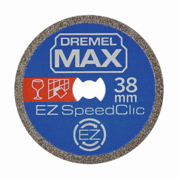 Dremel MAX High Performance Cutting Wheel (SC545DM) Diamond Coated Cutting Disc with EZ SpeedClic System, 38mm, Max Life Durability