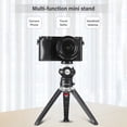 thumbnail image 3 of KINGJOY Mini Tripod Stand Desktop Tripod Stand 2kg/4.4lbs Load Capacity 2 Levels Height Adjustable 1/4in Screw with Multifunctional Ball Head Extension Arm Phone Clip for Vlog Live Streaming, 3 of 6