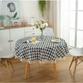 thumbnail image 1 of 120Cm/150Cm Polyester Cotton Tassel Tablecloth Plaid  Tablecloth Red Lattice Table Map Cloth Cover, 1 of 5