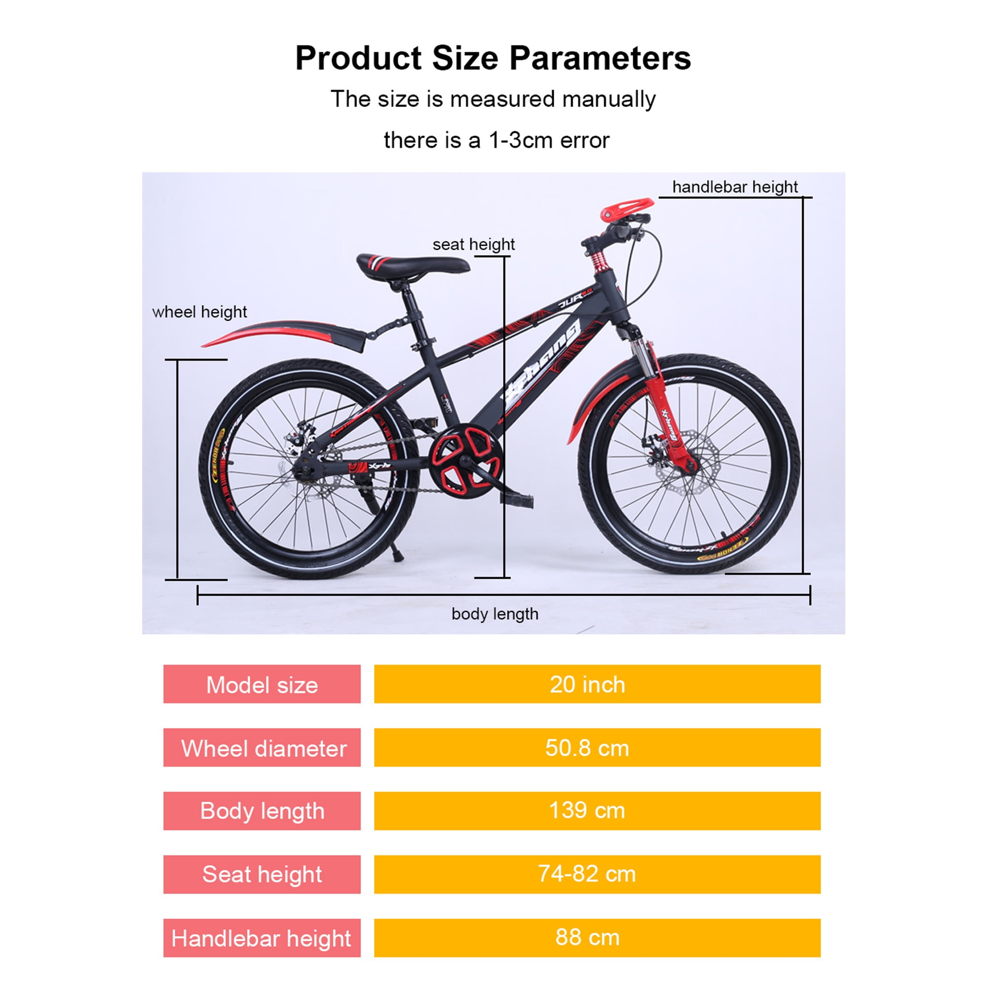 Toytexx 20 Pouces Fusee Enfants Velo Rouge Walmart