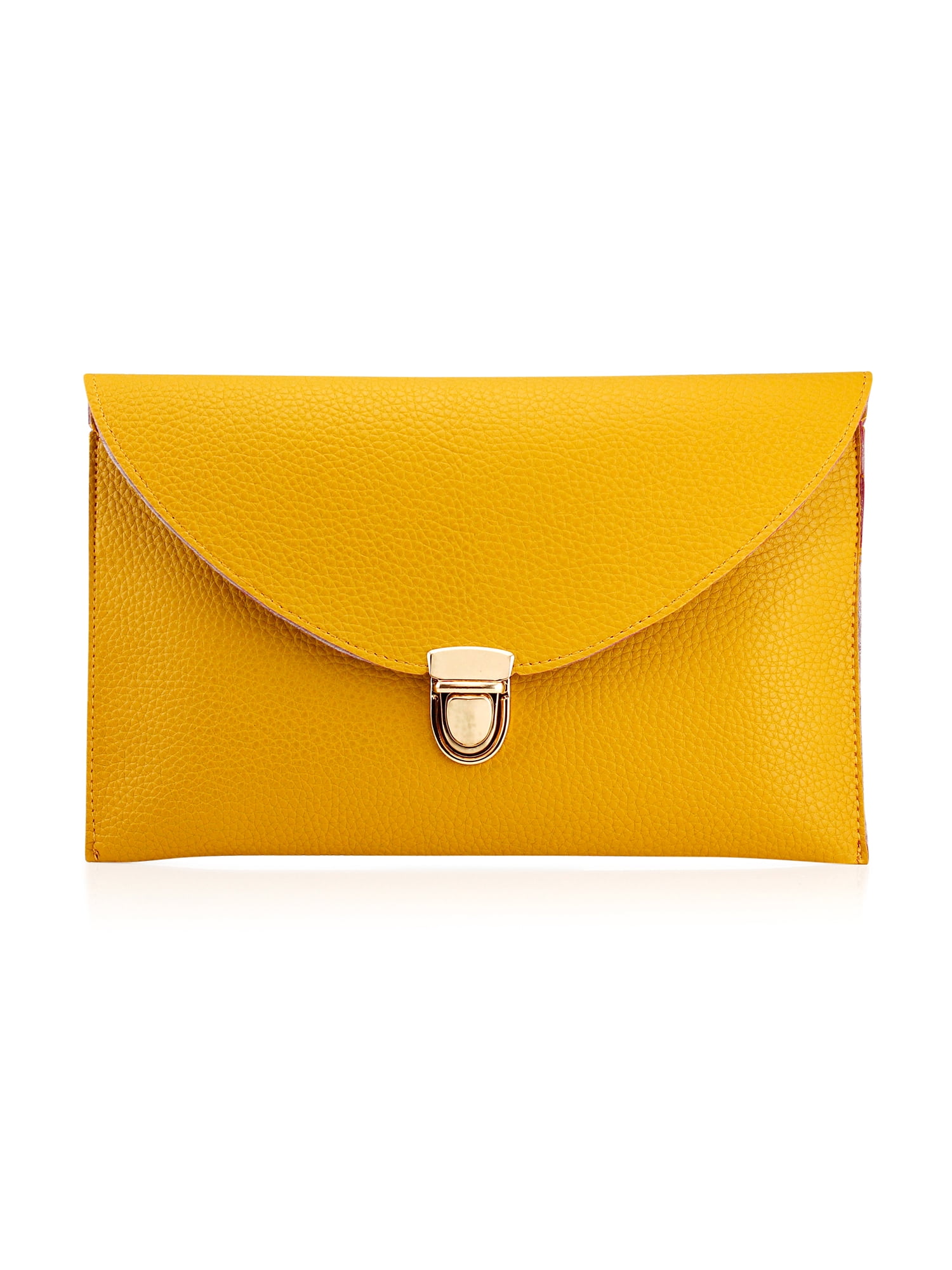 Large Envelope Clutch- Black/Yellow – Queen Adeline