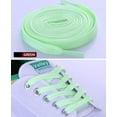 thumbnail image 3 of Santimon 2 Pairs Replacement Stylish Reflective Shoelace for Canvas Sneakers/ Boots/ High Tops/ Sport Shoes 31" Green, 3 of 6