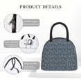 thumbnail image 4 of Easygdp Small White Flowers Bolsa de Almuerzo Insulada Grande, Forro de Aluminio, Diseño Espacioso, a Prueba de Fugas, Ideal para Trabajo, Picnics, Viajes y Actividades al Aire Libre, 4 of 6