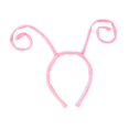 thumbnail image 3 of Diadema con antenas de animales, tocado ajustable para cumpleaños de adultos. Rosa, 3 of 9