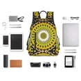 thumbnail image 6 of Balery Yellow Mandala Lightweight Backpack for Men and Women - Durable and Water-Resistant, Ideal for School, Work, Travel, and Everyday Use, 6 of 9