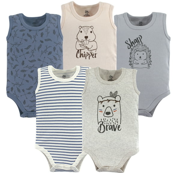 Luvable Friends Yoga Sprout Bodysuits 5pk, Woodland Creatures, 0-3M