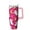 Pink, variant on Halloween Tumbler 30 oz with Handle and Straw Ghost Skeleton Cup Halloween Birthday Gifts Insulated Travel Water Bottle