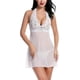 thumbnail image 2 of Conjunto de Ropa de Dormir de Encaje para Mujer Vestido Halter Lencería Malla Chemise Babydoll-Blanco-XLarge Sailing Electrónica, 2 of 5