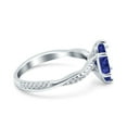 thumbnail image 3 of Infinity Twist Marquise Ring Blue Sapphire CZ 925 Sterling Silver Size 5, 3 of 7