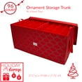 thumbnail image 3 of Simplify 96 Count Non Woven Ornament Storage Box with Removable Trays, Red, 3 of 13
