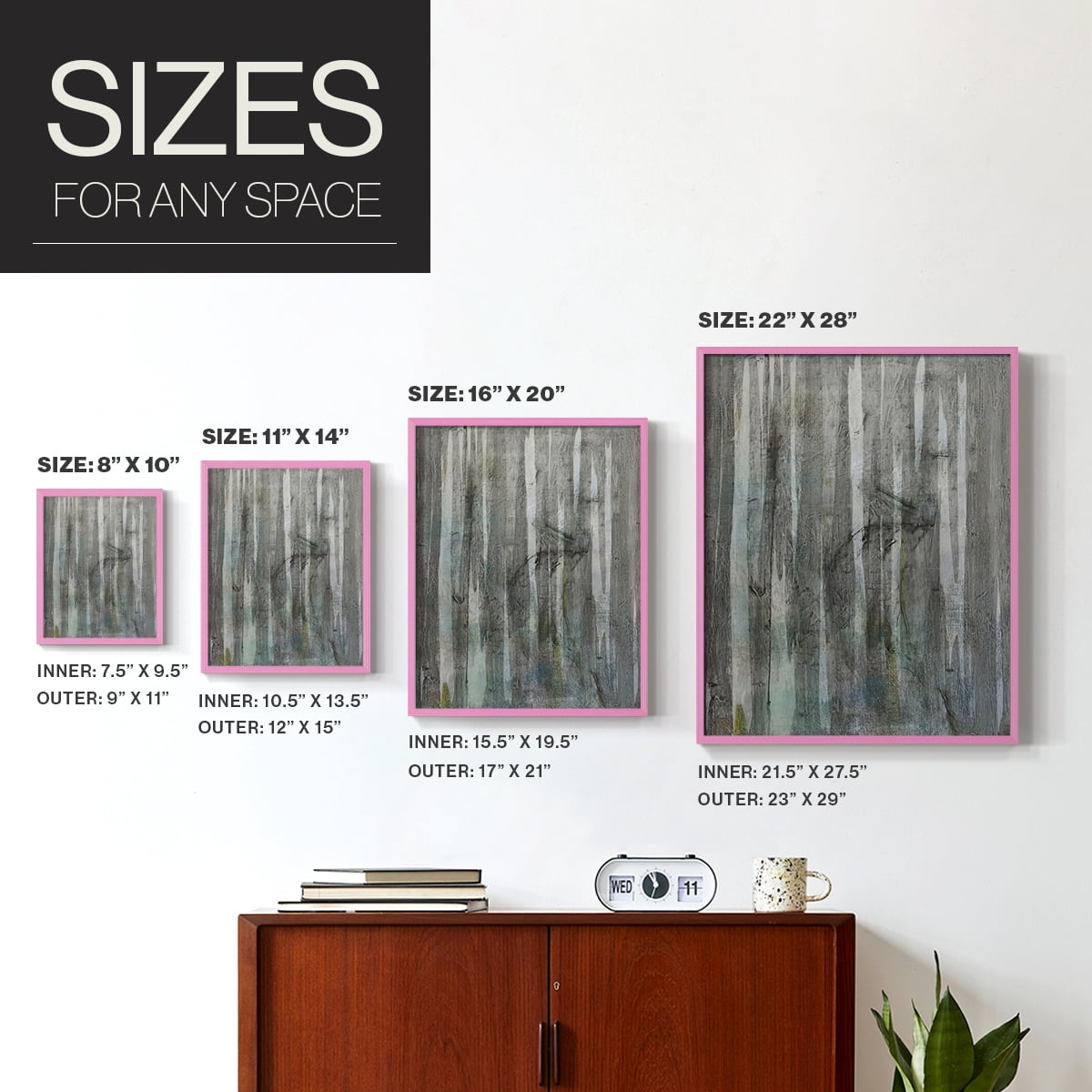 Birch Forest Abstracts I in Paper Solid Wood 11 x 14 Framed Print