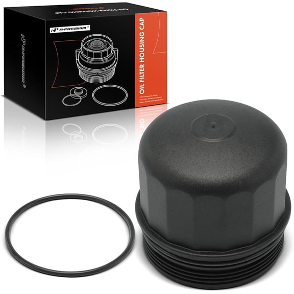 A-Premium Oil Filter Housing Cap Assembly Compatible with BMW X5, 535i, 550i GT, 550i xDrive, 750i xDrive, 760Li, X6, 650i Gran Coupe, Alpina B7, M5, M6 Gran Coupe, M850i xDrive, Replace# 11427615389