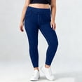 thumbnail image 5 of TEAJOPSUU Womens Plus Size Ankle Jeans Stretchy High Waist Jeggings Tummy Control Skinny Denim Pants with Pockets Trendy Casual Slim Trosuers L-4XL Navy, 5 of 7