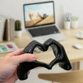 thumbnail image 5 of Taosunzt Love Heart Hand Figurine Heart-shaped Gesture Resin Statue Sculpture Home Office Wedding Party Desktop Decoration Ornament White, 5 of 13