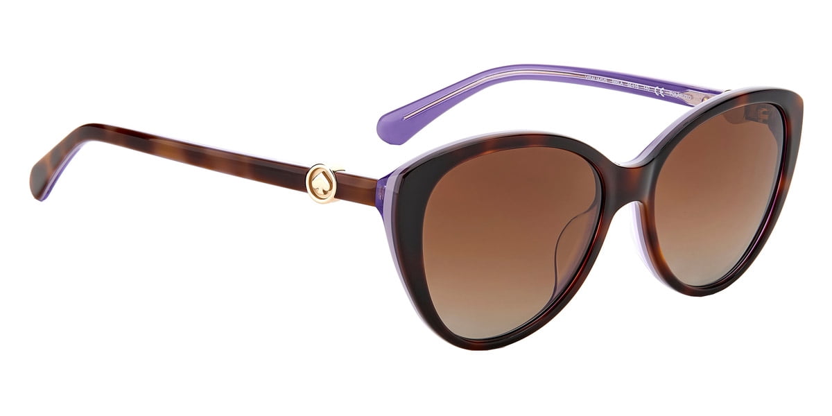 Kate Spade KS Visalia/G/S Plastic Womens Butterfly Polarized Sunglasses Purple Havana 55mm Adult