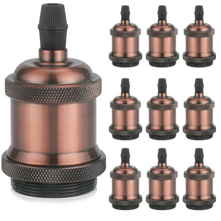 

XUQIANG 10pcs/lot Vintage Edison Lamp Holder E26 E27 Screw Bulb base 85-265V Light Socket Industrial Retro Fittings lamp holder Fixture