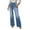 A-BU2113, variant on Womens Jeans Color Blocked High Waist Straight Wide Leg Denim Jeans Retro Stylish Streetwear Trousers For Ladies