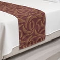 thumbnail image 2 of Banana Bed Runner, Outline Drawings of Fruits Striped Long Shapes Vintage Illustration, Decorative Accent Bedding Scarf for Hotels Homes and Guestrooms, Twin, Pale Maroon and Mustard, by Ambesonne, 2 of 2