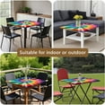 thumbnail image 5 of Colorful Rainbow Tie Dye Spiral Pattern Square Fitted Tablecloth with Elastic Edge,Square Table Cover,Washable Elastic Table Cover for Home Kitchen Party Decor 34"x34", 5 of 6