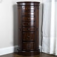 thumbnail image 3 of Hives & Honey Bailey Women's Adult Round Free Standing Jewelry Armoire, Vintage Style, Rich Walnut, 3 of 11