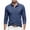 Dark Blue, variant on Golf Shirts for Men Long Sleeve Quarter Button Loose Comfy Breathable Pullover Shirts Business Casual Work Shirts