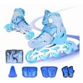 thumbnail image 1 of 2en 1 Patines Ajustable,patines En Paralelo/línea Para Niños Modelo Azul, 1 of 4