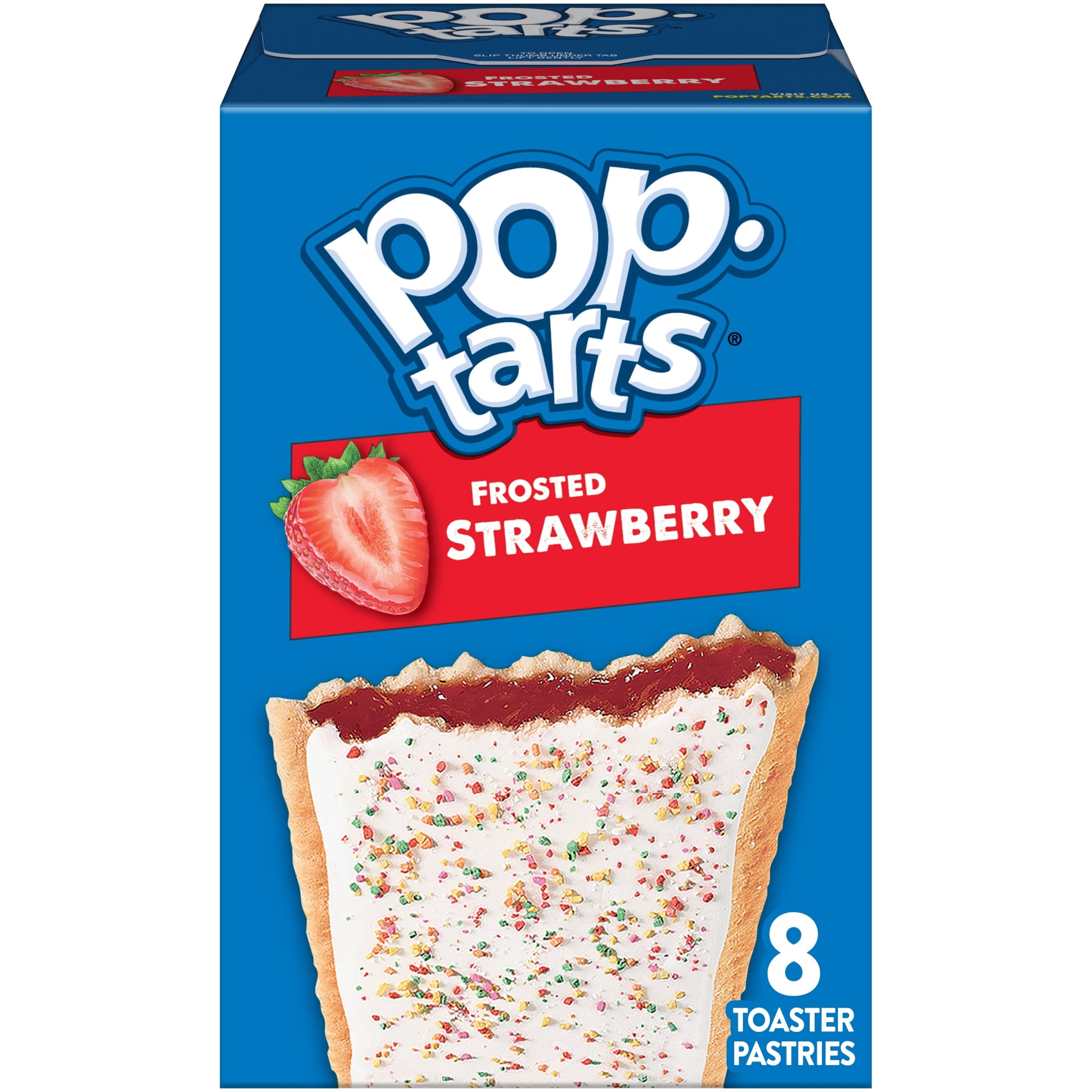 (12 pack) Pop-Tarts Frosted Strawberry Toaster Pastries, Breakfast Foods, Shelf-Stable, 13.5 oz (8 Count)