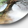 thumbnail image 3 of Designart Tree with Four Seasons' Tree Painting Circle Metal Wall Art, 3 of 5