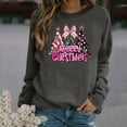 thumbnail image 2 of Lopecy-Sta Women's Christmas Tree Merry Christmas Pink Print Crew Neck Sweatshirt, Polyester Drop Shoulder Long Sleeve Casual Pullover Gray L, 2 of 3