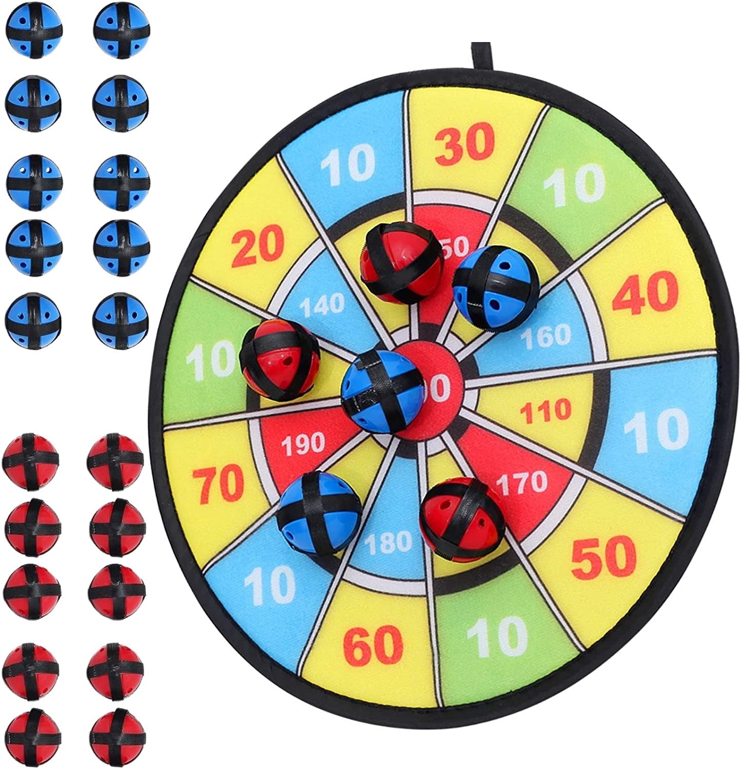 Kids Dart Board Game with 20 Balls Using HookandLoop Fasteners 11.8