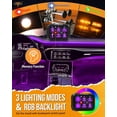thumbnail image 2 of Panel de interruptores Auxbeam RA60, regulable automáticamente, 6 paneles RGB, 12-24 V, 2 of 8
