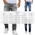 thumbnail image 4 of DDAPJ pyju Men's Ripped Skinny Jeans, Vintage Washed Stretch Slim Fit Streetwear Denim Pants with Pockets Gray S, 4 of 7