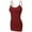 Burgundy, variant on Women's Basic Solid Camisole Adjustable Strap Long Layering Tank Top Plus XL/2XL/3XL