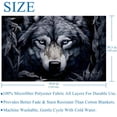 thumbnail image 5 of Wolf Cozy and Stylish Microfiber Printed Throw Blanket - Soft, Warm, and Lightweight for Sofa, Bed, Couch, Office, and Camping, 5 of 6