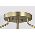 thumbnail image 2 of Nuvo Lighting Amado 3 Light Semi Flush Mount - Vintage Brass Finish - Clear Glass - Vintage Brass, 2 of 17