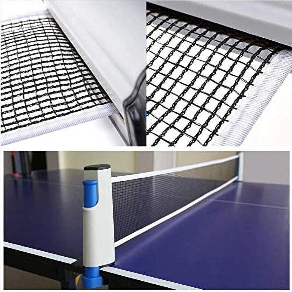 LNKOO Retractable Table Tennis Net,Retractable Ping Pong Net,Table Tennis Nets,Adjustable Retractable Net,Ping Pong Replacement Net Ping Pong Nets,Length 170 (max) x 14.5cm(Gray & Blue)