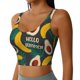 thumbnail image 2 of Fotbe Banana And Avocado Sujetador Deportivo Largo sin Aros para Mujer con Almohadillas y Soporte Medio, Transpirable y Absorbente, Camiseta Tipo Chaleco o Tank Top-Medium, 2 of 8
