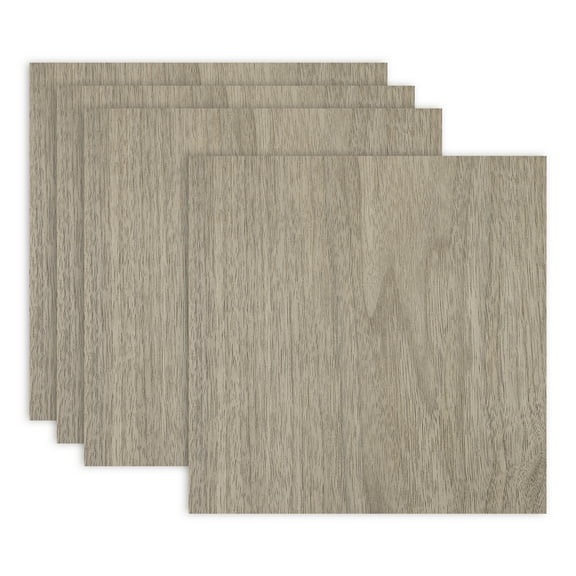 Uxcell 4PCS Walnut Plywood Sheets, 12 x 12 x 1/8 Inch Unfinished Wood Board